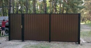 Купить распашные ворота из профнастила Северодвинск, цена от 2749 руб.